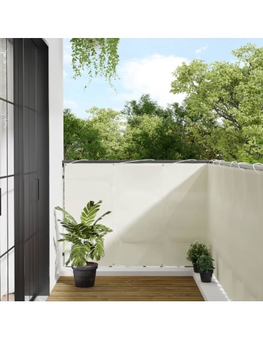 Balkon-Sichtschutz Creme 120x800 cm 100 % Polyester-Oxford