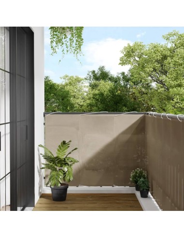Balkon-Sichtschutz Taupe 120x800 cm 100 % Polyester-Oxford