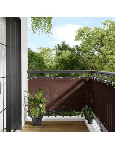 Balkon-Sichtschutz Braun 75x800 cm 100 % Polyester-Oxford