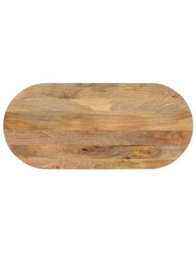 Tischplatte 140x50x2,5 cm Oval Massivholz Mango
