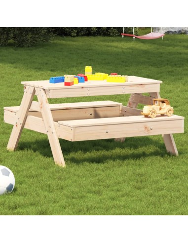 Picknicktisch für Kinder 88x97x52 cm Massivholz Kiefer