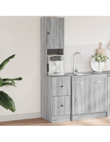 Küchenschrank Grau Sonoma 35x50x180 cm Holzwerkstoff