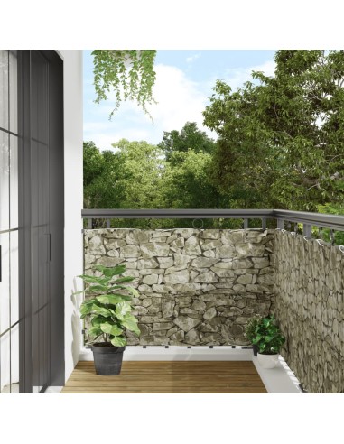 Garten-Sichtschutz Steinoptik Grau 1000x90 cm PVC
