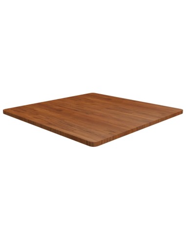 Tischplatte Quadratisch Dunkelbraun 90x90x2,5cm Eiche Behandelt