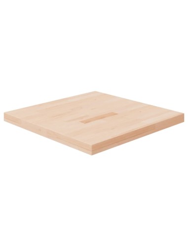 Tischplatte Quadratisch 60x60x4 cm Eichenholz Unbehandelt
