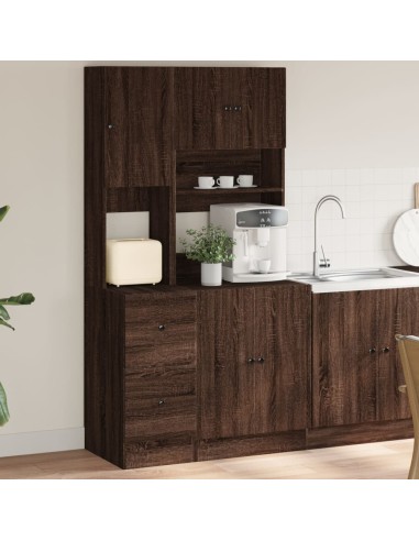 Küchenschrank Braun Eichen-Optik 95x50x180 cm Holzwerkstoff