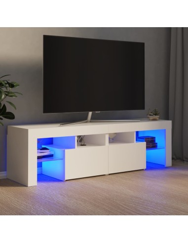 TV-Schrank mit LED-Beleuchtung Weiß 140x36,5x40 cm