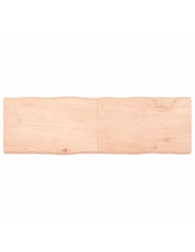 Tischplatte 160x50x(2-6) cm Massivholz Unbehandelt Baumkante