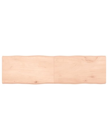 Tischplatte 180x50x(2-6) cm Massivholz Unbehandelt Baumkante