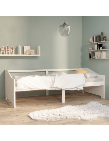 Tagesbett 3-Sitzer Weiß Massivholz Kiefer 90x200 cm