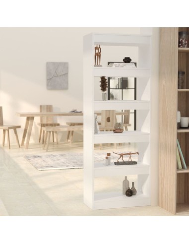 Bücherregal/Raumteiler Weiß 60x30x166 cm Holzwerkstoff
