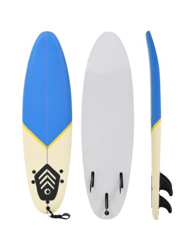 Surfbrett 170 cm Blau und Creme