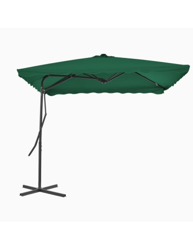 Sonnenschirm mit Stahl-Mast 250×250 cm Grün