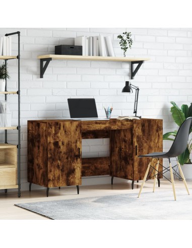 Schreibtisch Räuchereiche 140x50x75 cm Holzwerkstoff