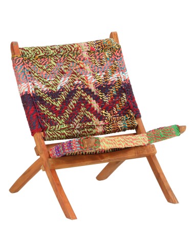 Klappbarer Chindi-Stuhl Mehrfarbig Stoff