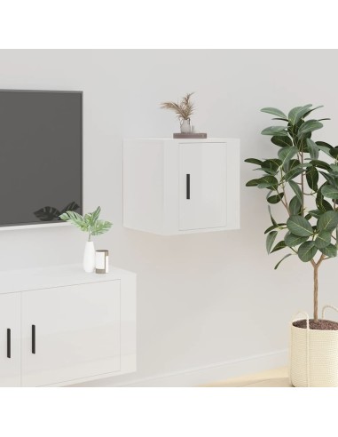 TV-Wandschrank Hochglanz-Weiß 40x34,5x40 cm