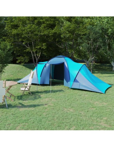 Campingzelt 6 Personen Blau und Hellblau