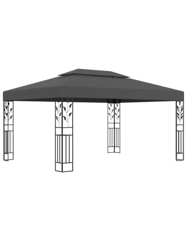 Pavillon mit Doppeldach 3x4 m Anthrazit