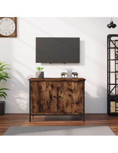TV-Schrank mit Türen Räuchereiche 60x35x45 cm Holzwerkstoff