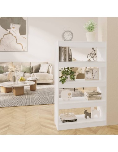 Bücherregal/Raumteiler Weiß 80x30x135 cm Holzwerkstoff