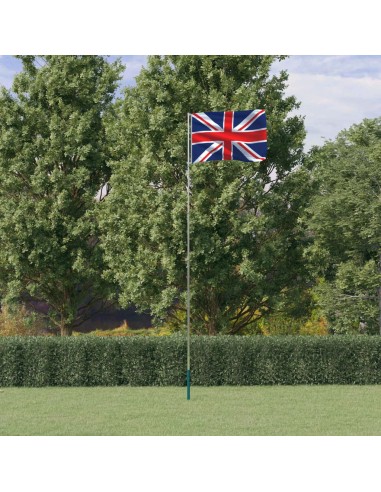 Flagge Großbritanniens mit Mast 5,55 m Aluminium