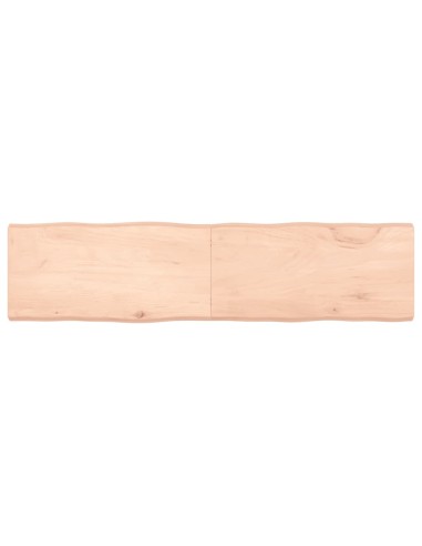 Tischplatte 160x40x(2-6) cm Massivholz Unbehandelt Baumkante