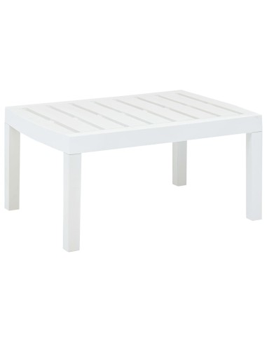 Gartentisch Weiß 78x55x38 cm Kunststoff