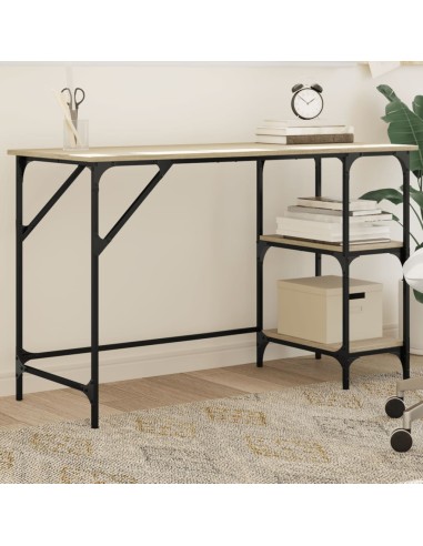 Schreibtisch Sonoma-Eiche 120x50x75 cm Metall Holzwerkstoff
