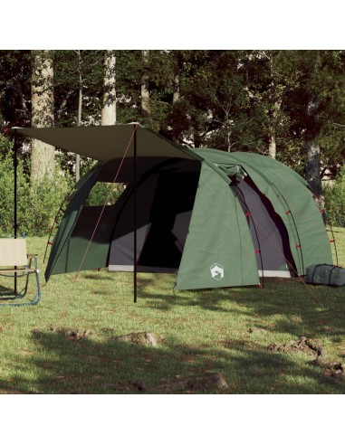 Campingzelt 4 Personen Grün 420x260x153 cm 185T Taft