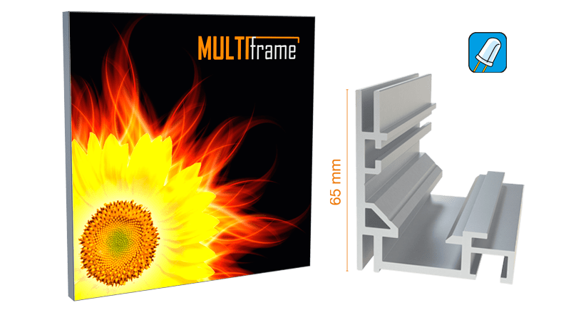 multi frame – LED Leuchtkasten – Profil 65, inkl. Druck